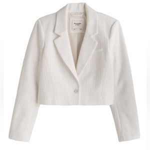 ABERCROMBIE and FITCH Cropped‎ Tweed Blazer, Size MEDIUM